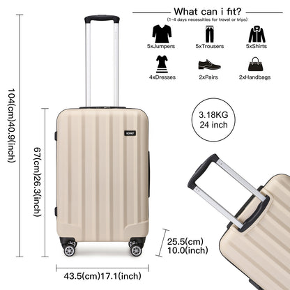 Valise, coque rigide ABS pour serrure à combinaison et quotidien – vue détaillée 4