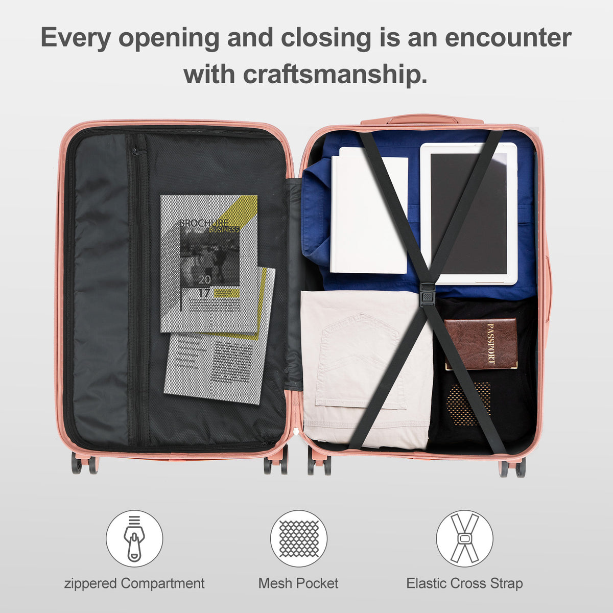 Valise de voyage, 2 pièces pour quotidien et loisirs – vue détaillée 4