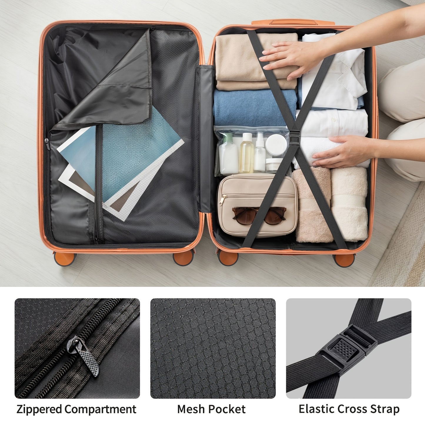 Valise de voyage, 3 Pièces pour quotidien et loisirs – vue détaillée 7