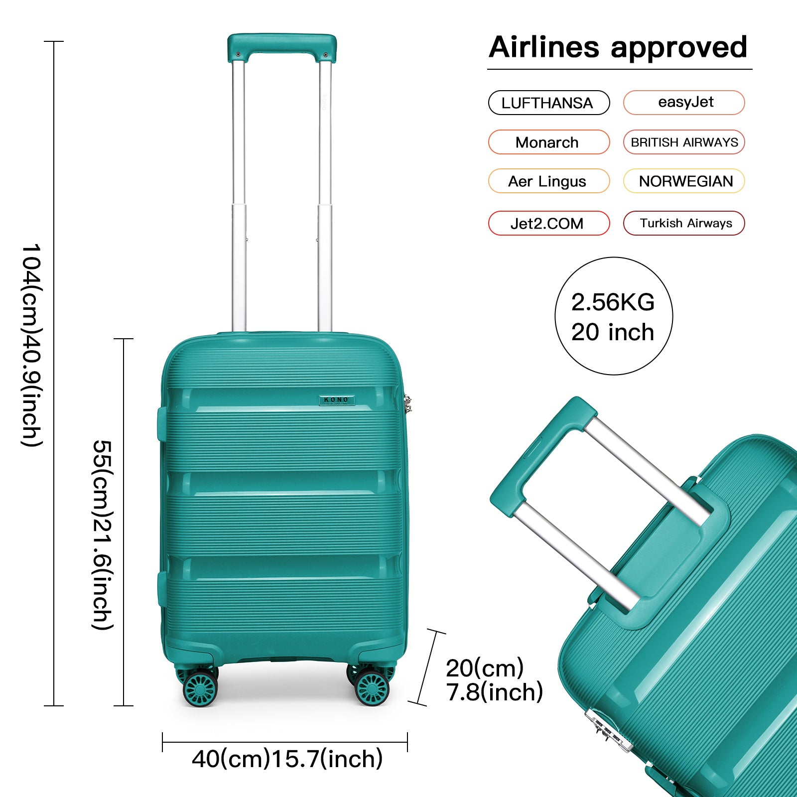 Valise de voyage, avec serrure TSA pour quotidien et loisirs – vue détaillée 9