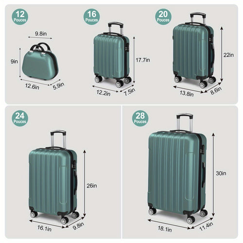 Valise de voyage, Brun pour quotidien et maison – vue principale
