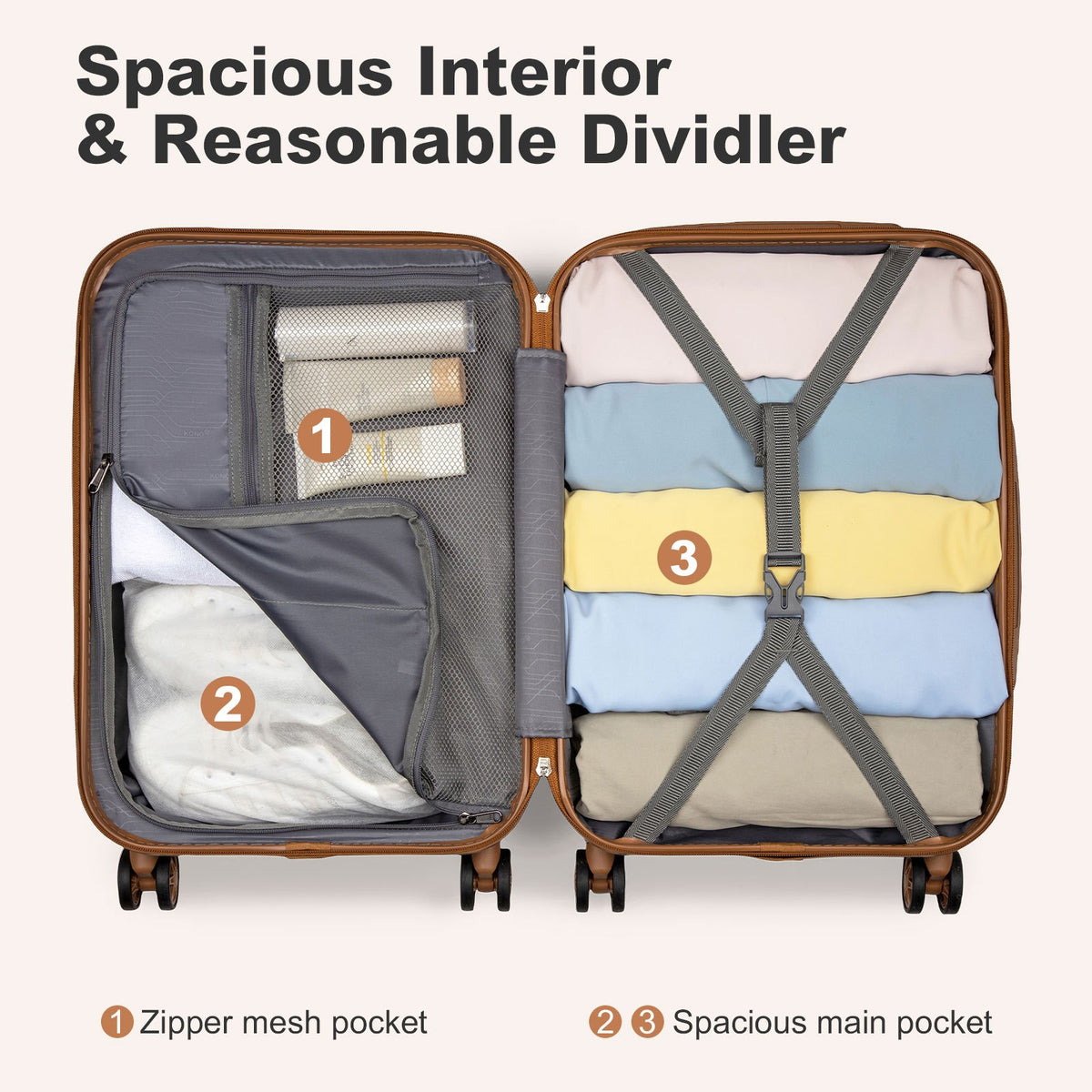 Valise de voyage, coque rigide ABS pour loisirs – vue détaillée 15