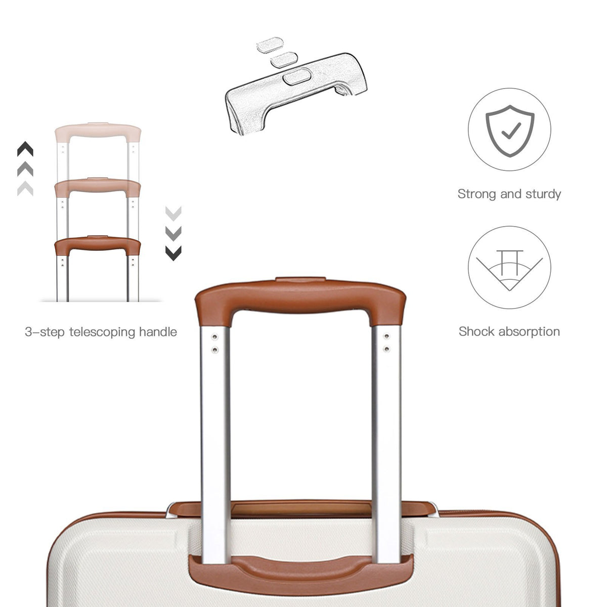 Valise de voyage, coque rigide ABS pour loisirs et camping – vue principale
