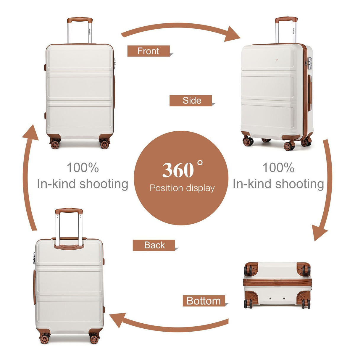 Valise de voyage, coque rigide ABS pour loisirs et camping – vue détaillée 2