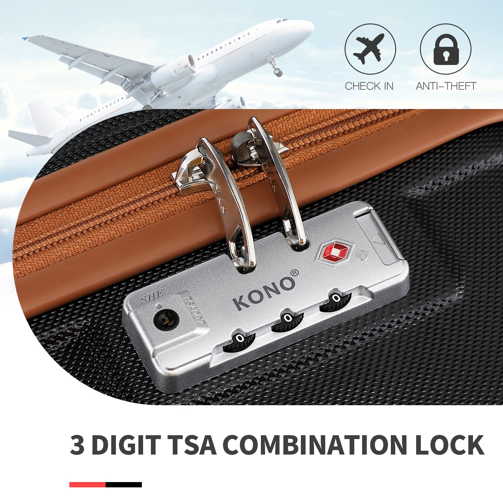 Valise de voyage, coque rigide ABS pour loisirs et camping – vue détaillée 13