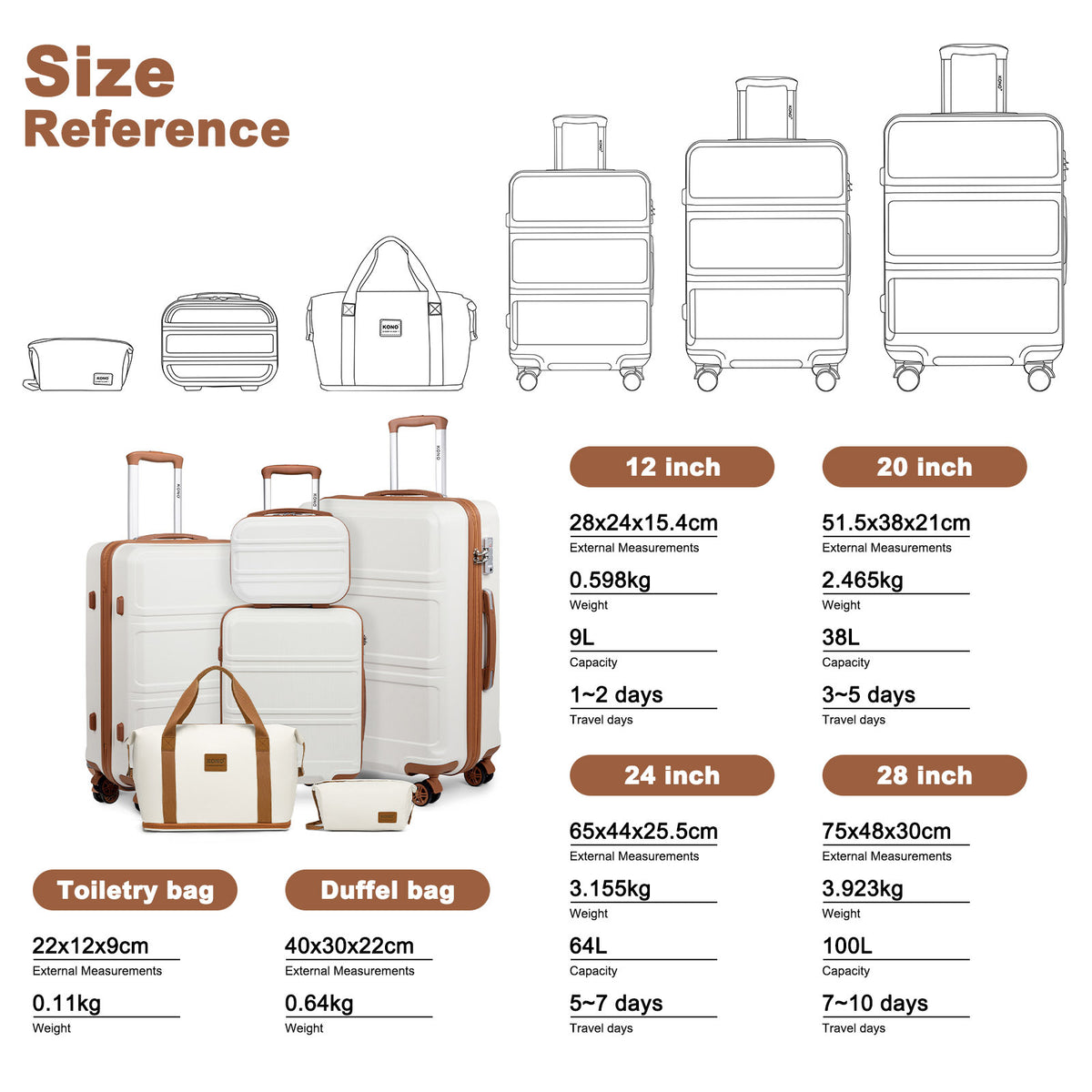 Valise de voyage, coque rigide ABS pour loisirs et camping – vue détaillée 22