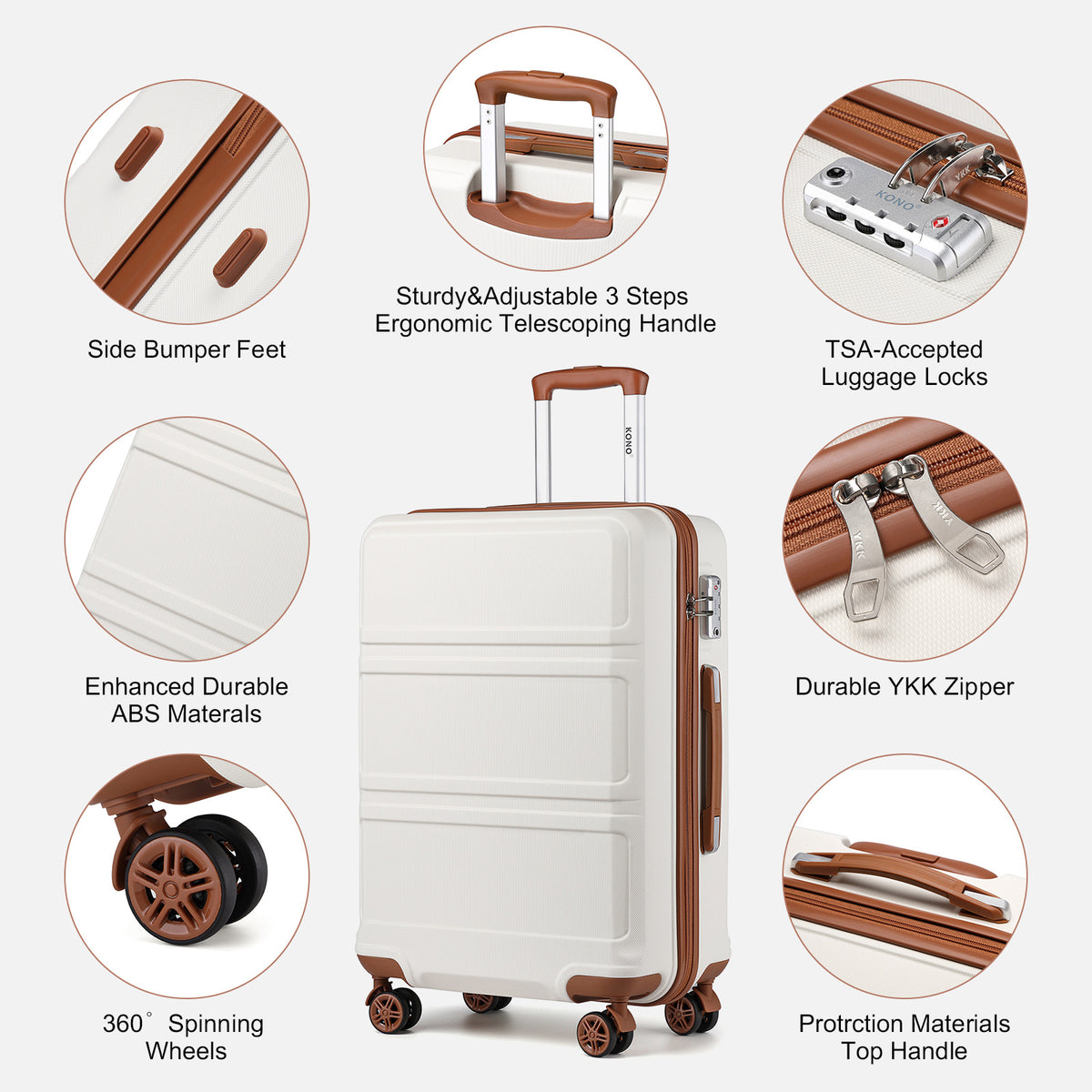 Valise de voyage, coque rigide ABS pour loisirs et camping – vue détaillée 41