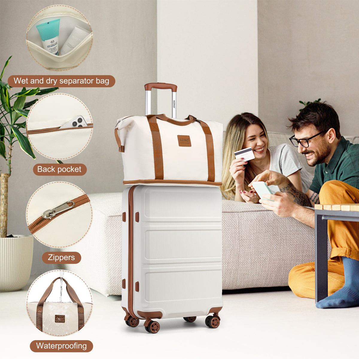 Valise de voyage, coque rigide ABS pour loisirs et camping – vue détaillée 43