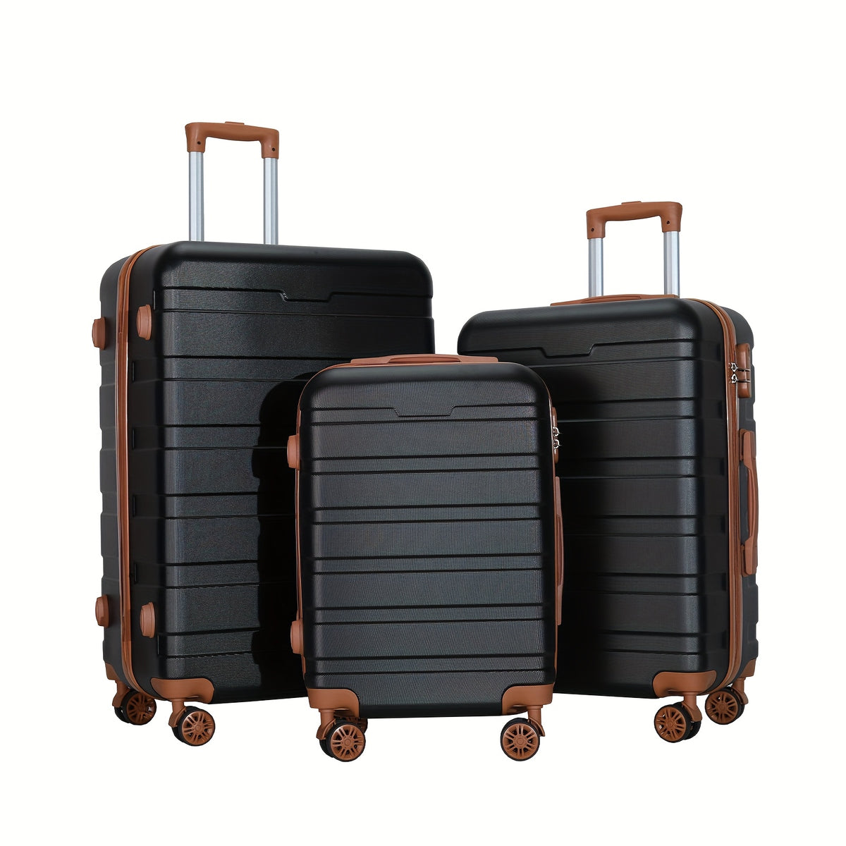 Valise de voyage, Ensemble 3 pièces (20/24/28 pouces) bleu roi pour loisirs – vue détaillée 7