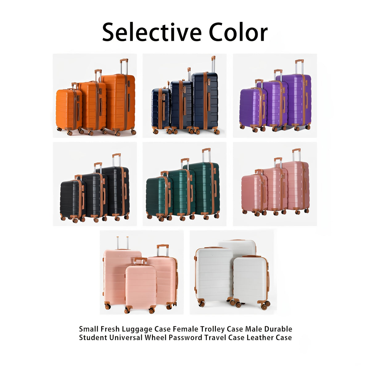 Valise de voyage, Ensemble 3 pièces (20/24/28 pouces) bleu roi pour loisirs – vue détaillée 9