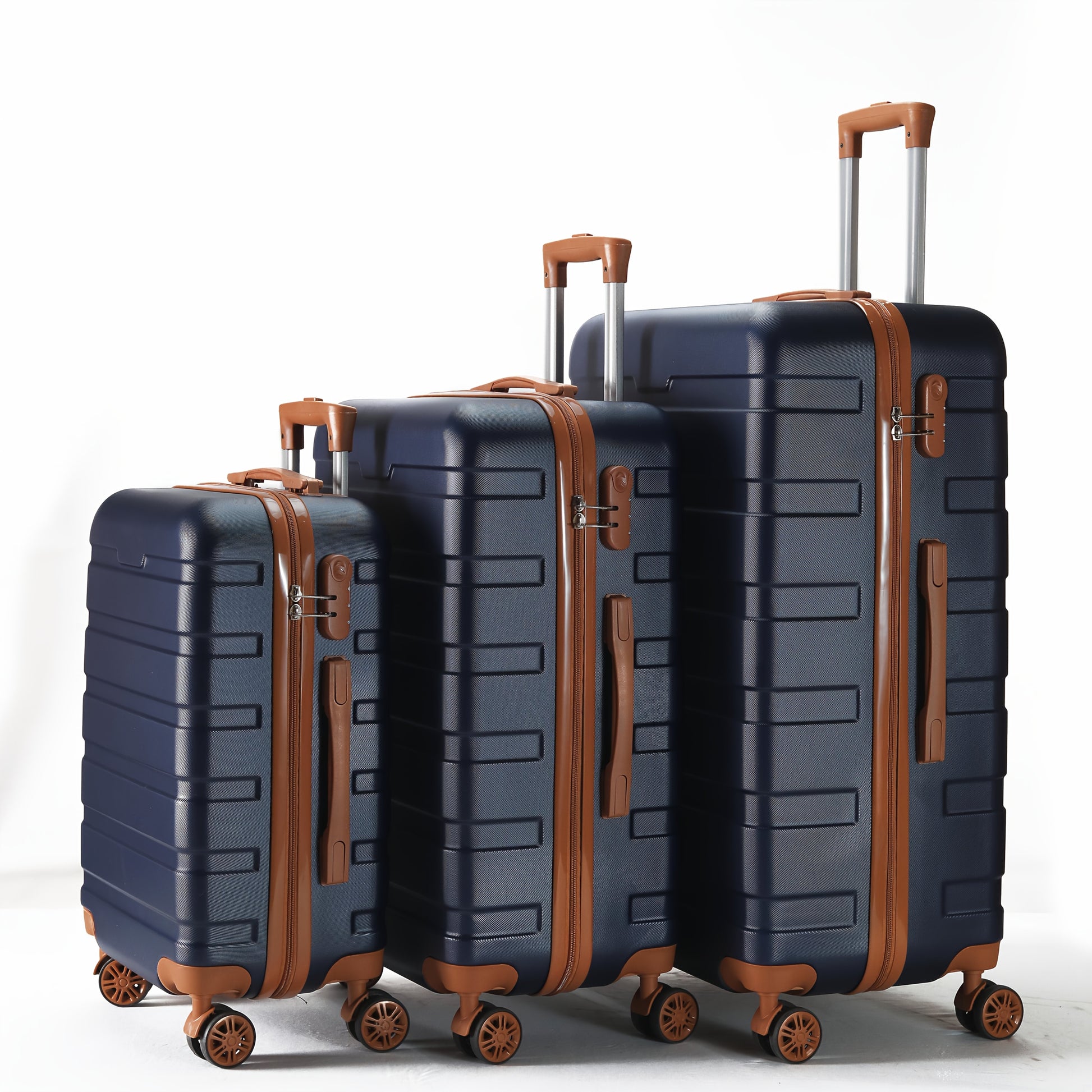 Valise de voyage, Ensemble 3 pièces (20/24/28 pouces) bleu roi pour loisirs – vue détaillée 12