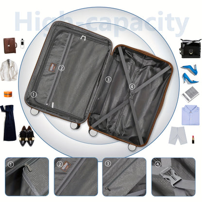 Valise de voyage, Ensemble de 6 Pièces Couleur Raisin Violet pour quotidien et loisirs – vue détaillée 4