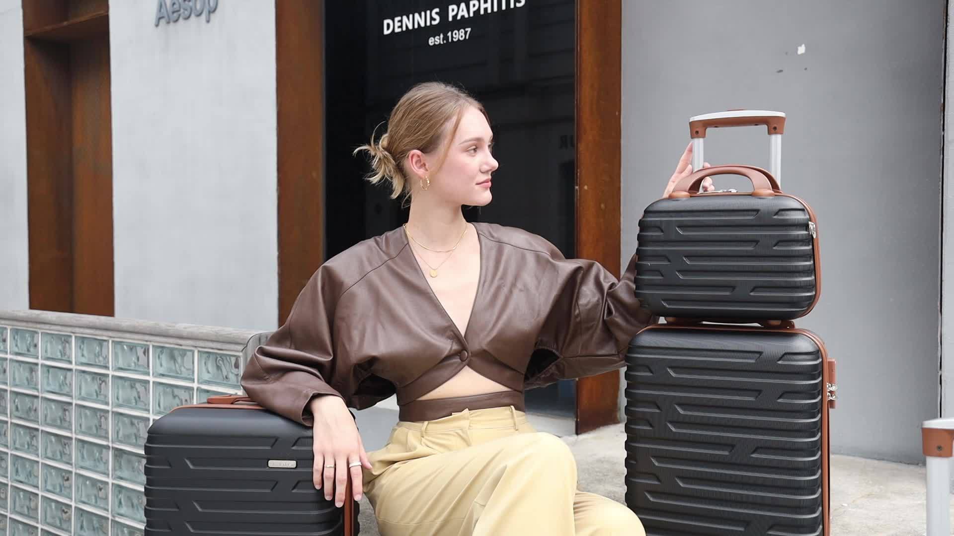 Valise de voyage, Ensemble de 6 Pièces Couleur Raisin Violet pour quotidien et loisirs – vue détaillée 6