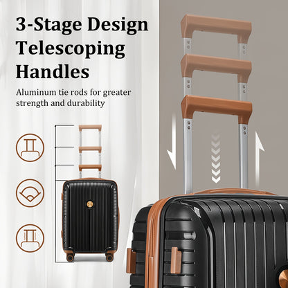 Valise de voyage, Noir avec un sac fourre-tout pour loisirs et quotidien – vue détaillée 5
