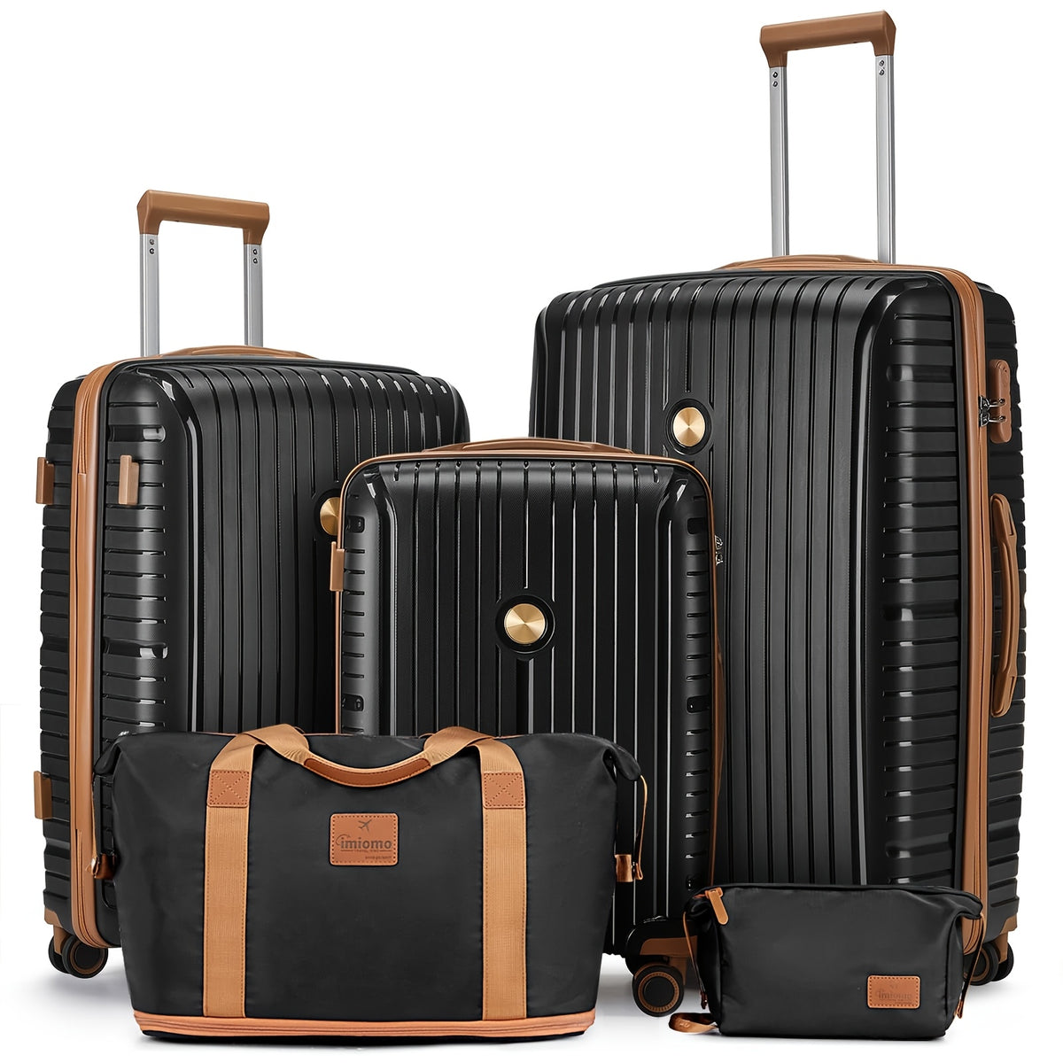 Valise de voyage, Noir avec un sac fourre-tout pour loisirs et quotidien – vue détaillée 11