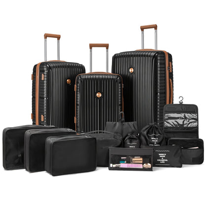 Valise de voyage, Noir avec un sac fourre-tout pour loisirs et quotidien – vue détaillée 12