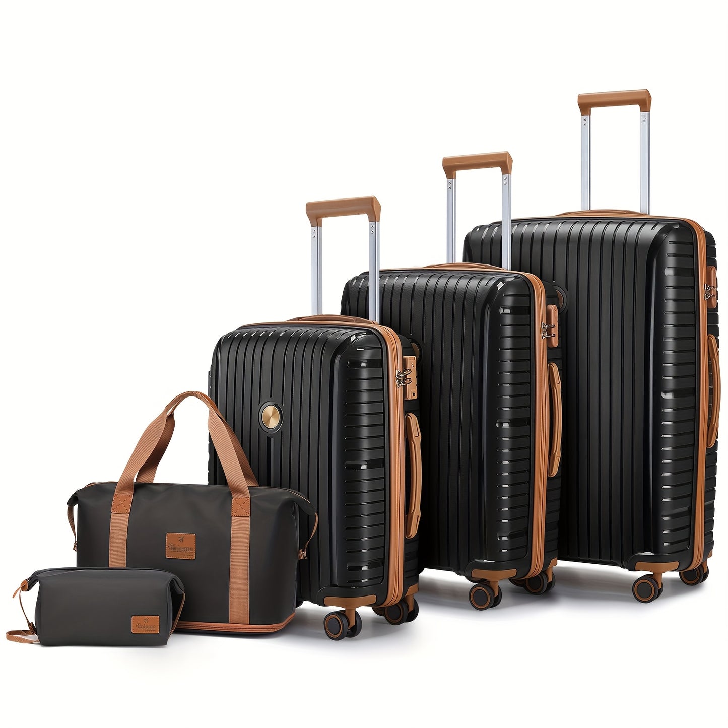 Valise de voyage, Noir avec un sac fourre-tout pour loisirs et quotidien – vue détaillée 13