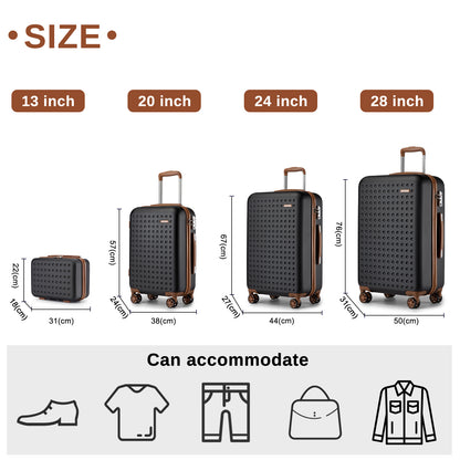 Valise de voyage, Noir et brun pour quotidien – vue détaillée 2