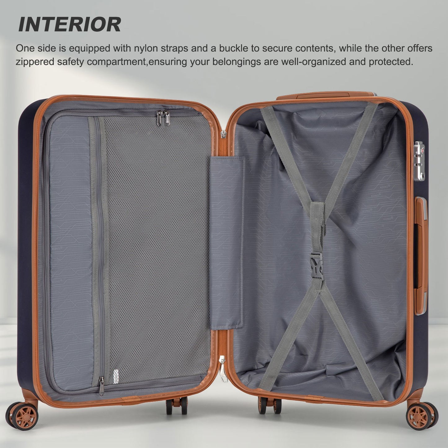 Valise de voyage, Noir et brun pour quotidien – vue détaillée 10