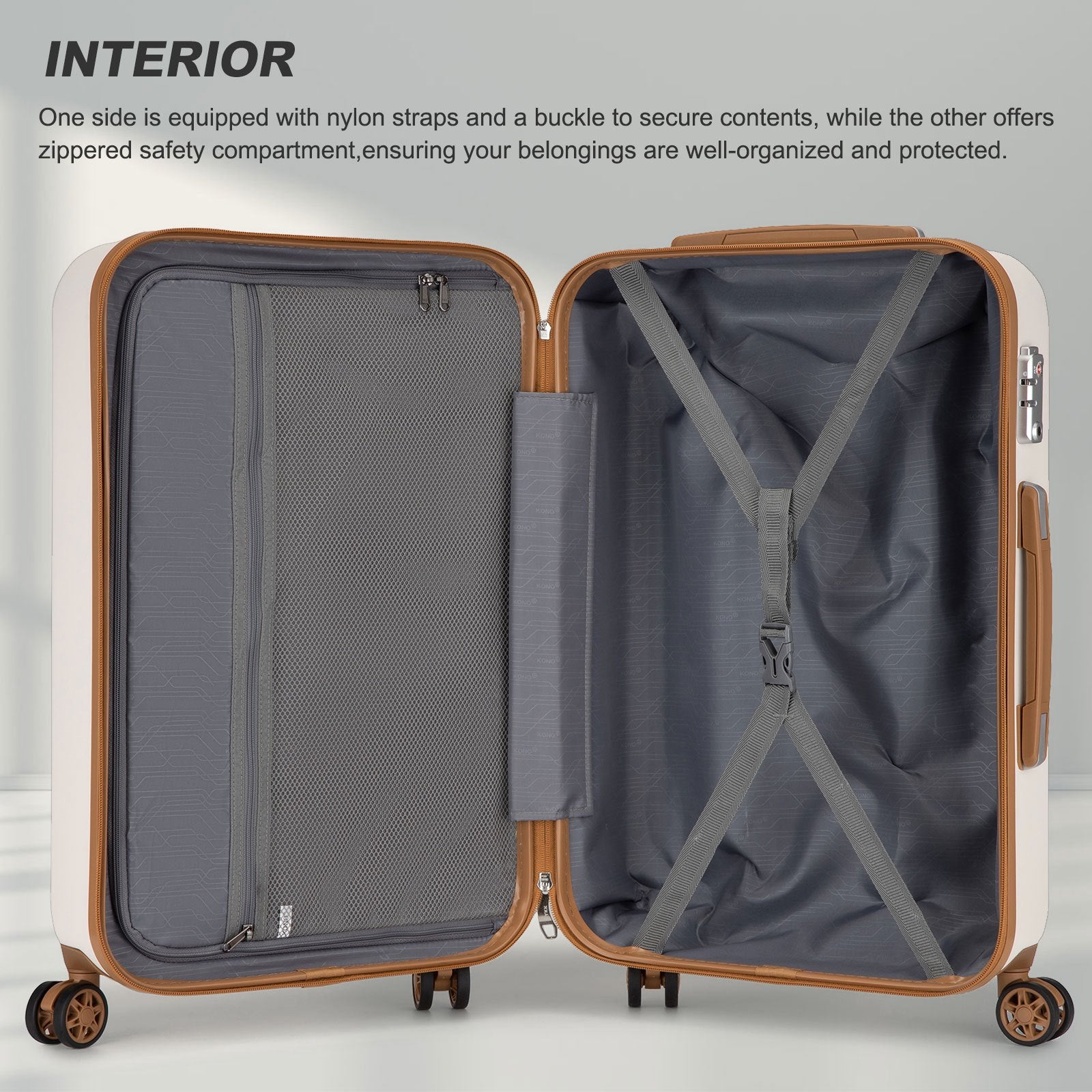 Valise de voyage, Noir et brun pour quotidien – vue détaillée 15