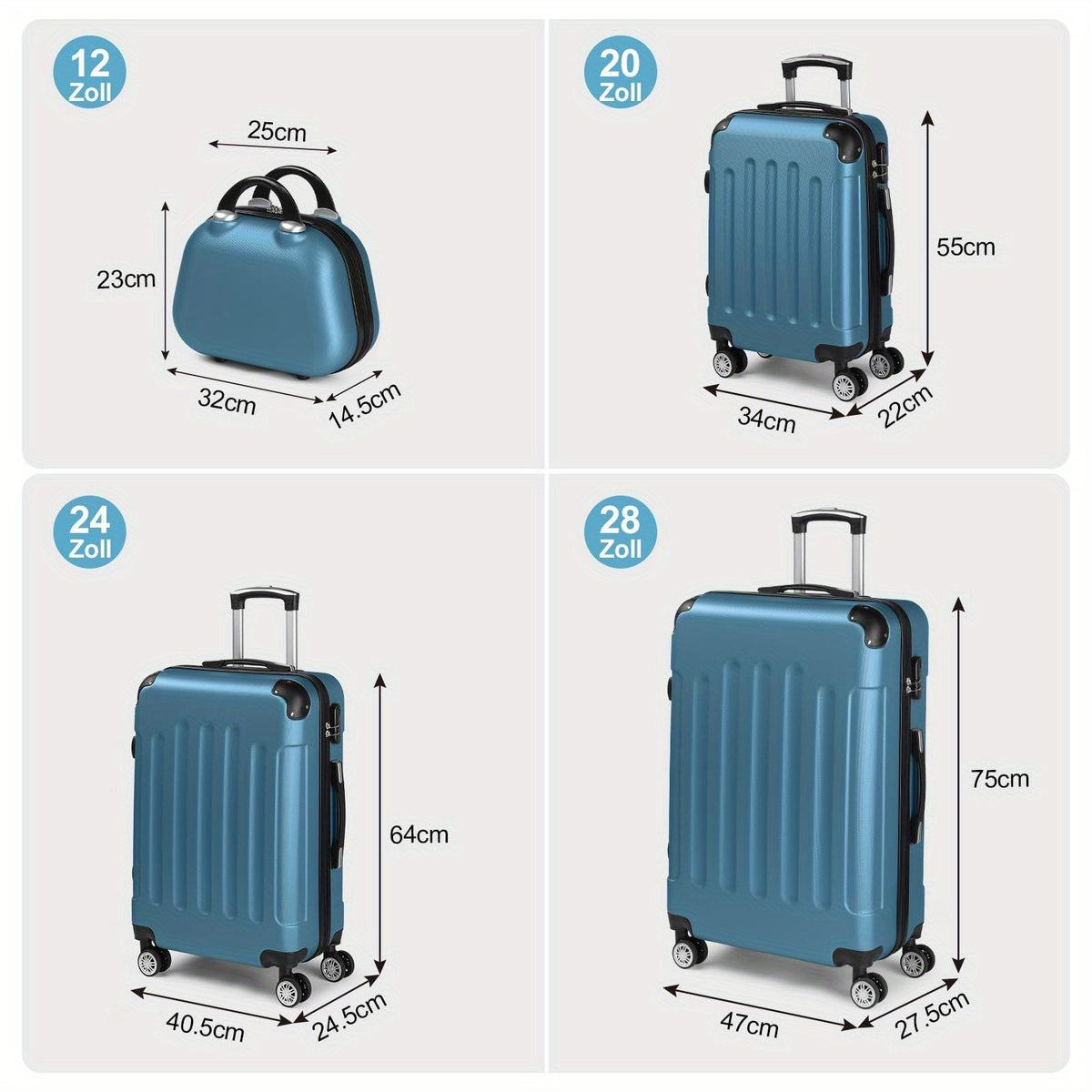 Valise de voyage, Noir pour loisirs – vue détaillée 6
