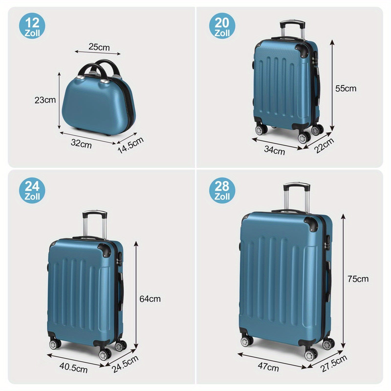 Valise de voyage, Noir pour loisirs – vue détaillée 6