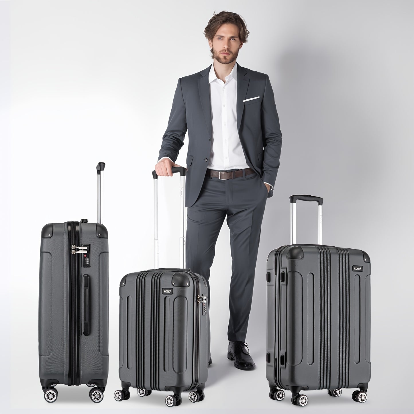 Valise de voyage, Roues Pivotantes 4 pour quotidien et les Vacances – vue détaillée 7