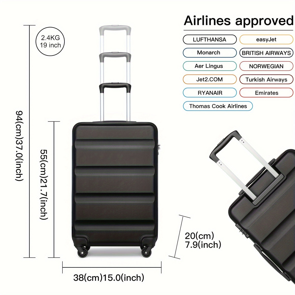 Valise de voyage, valise trolley de 28 pouces pour quotidien – vue détaillée 2