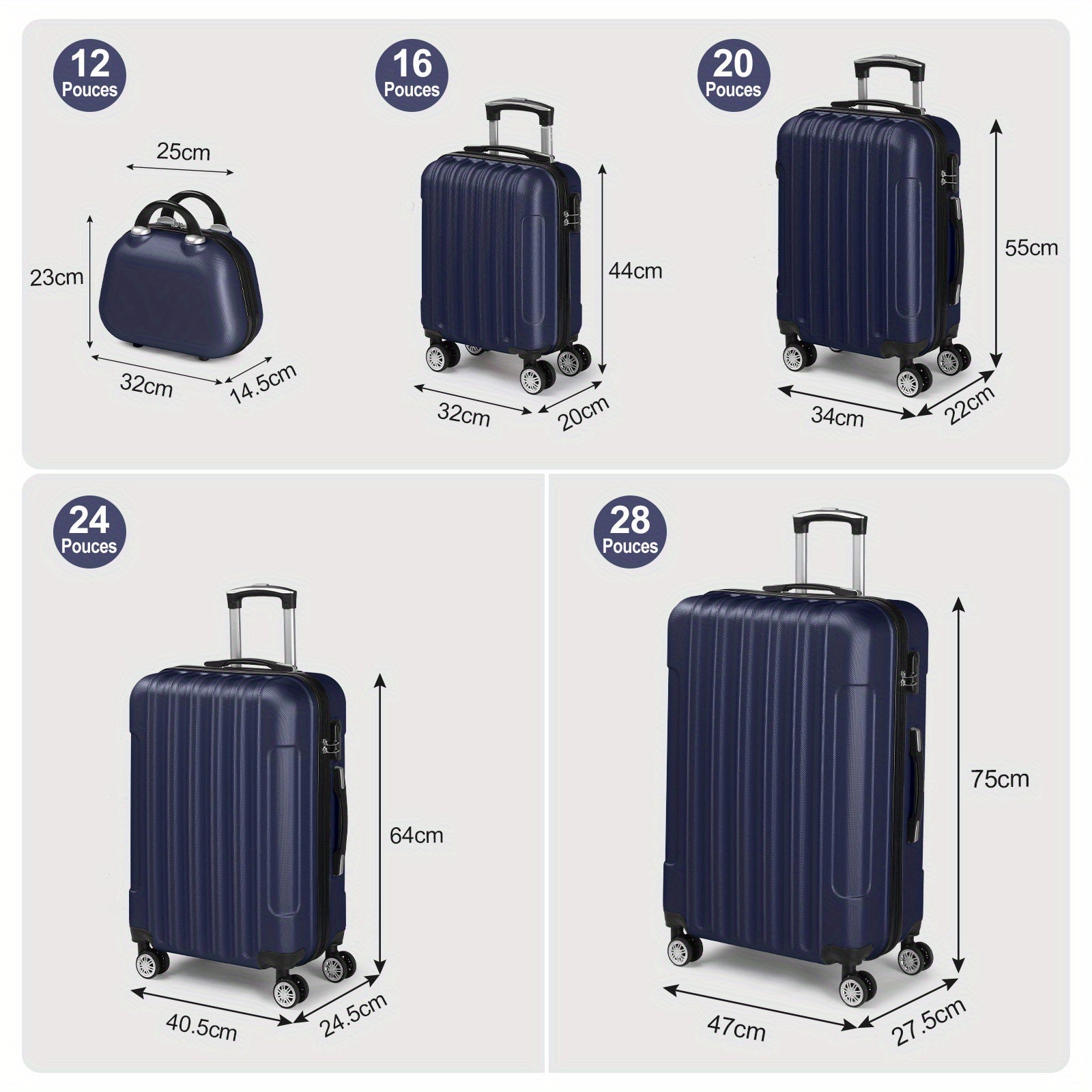 Valise, Gris pour voyage – vue détaillée 2
