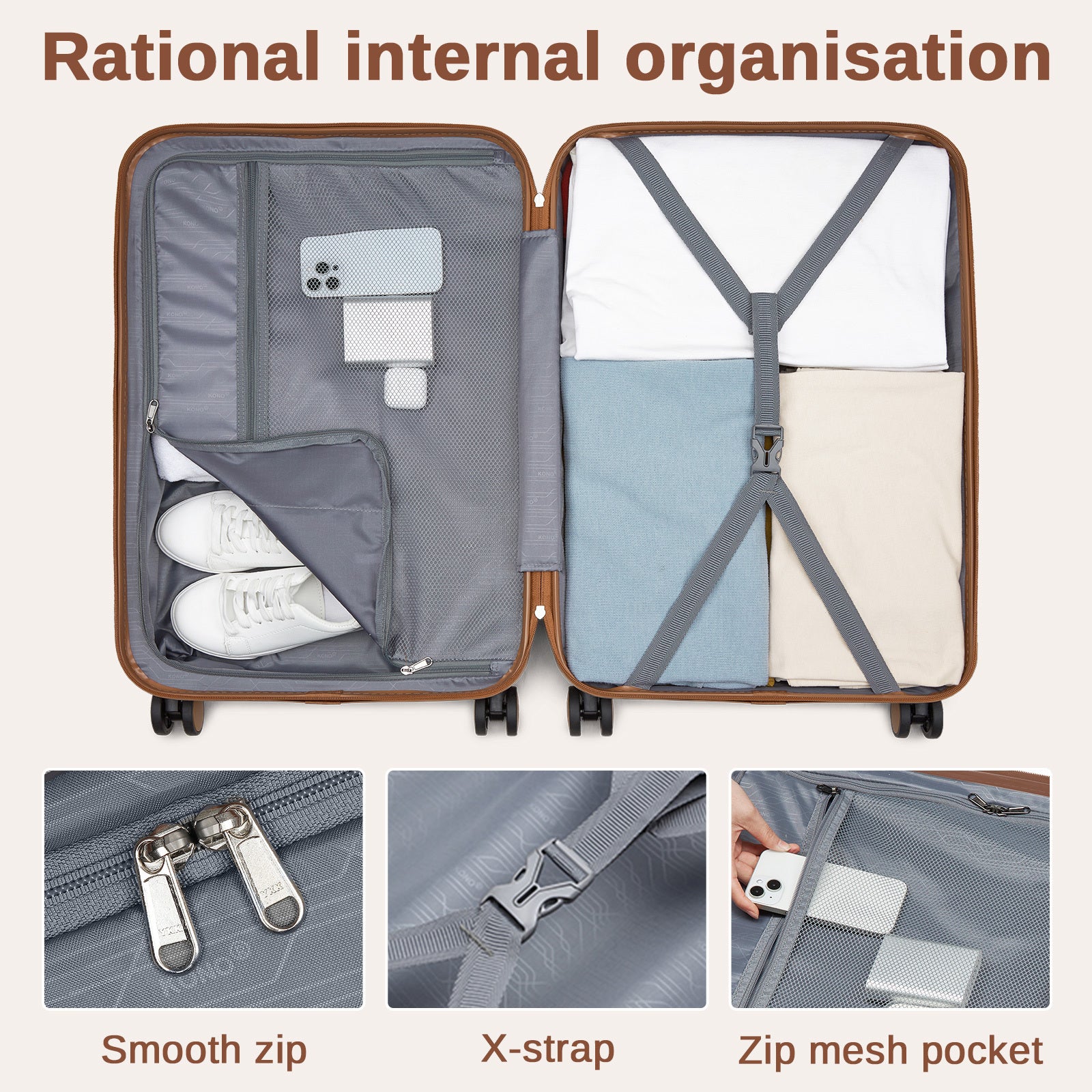 Valise, Jaune pour maison et quotidien – vue détaillée 56