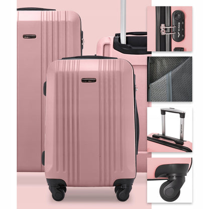 Valise, Or rose avec des détails noirs élégants pour quotidien – vue détaillée 9