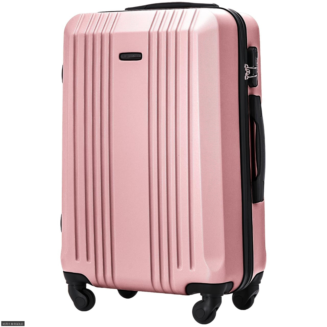 Valise, Or rose avec des détails noirs élégants pour quotidien – vue détaillée 18