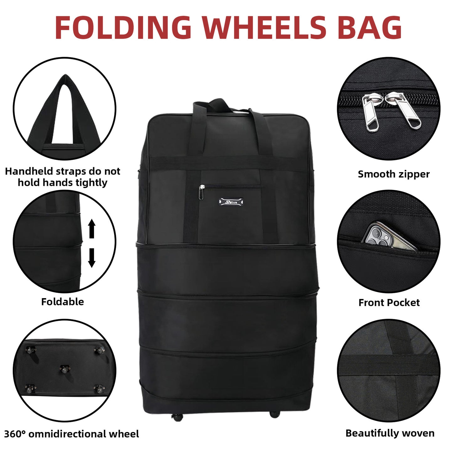 Valise, pliable pour camping et voyage – vue détaillée 4