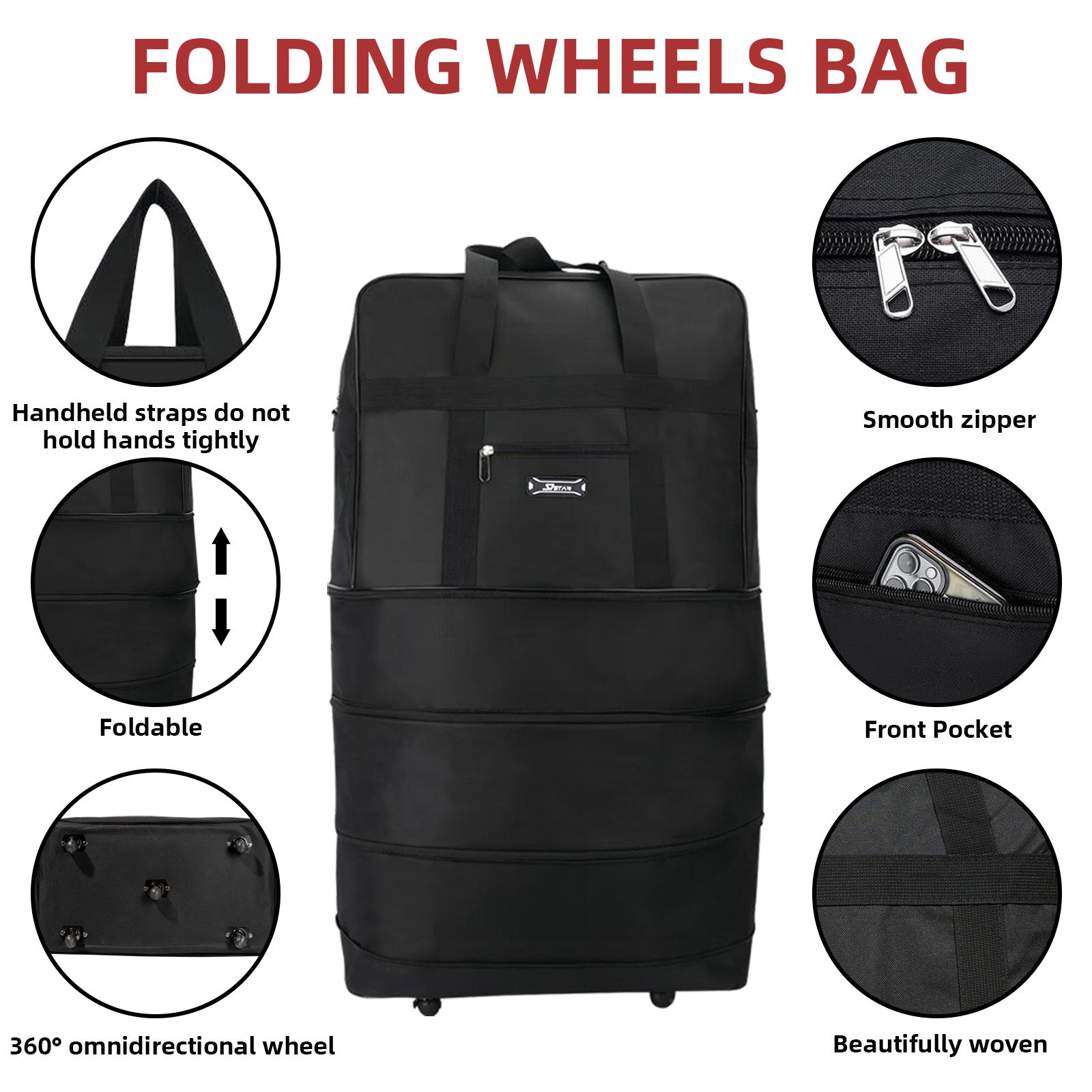 Valise, pliable pour camping et voyage – vue détaillée 4