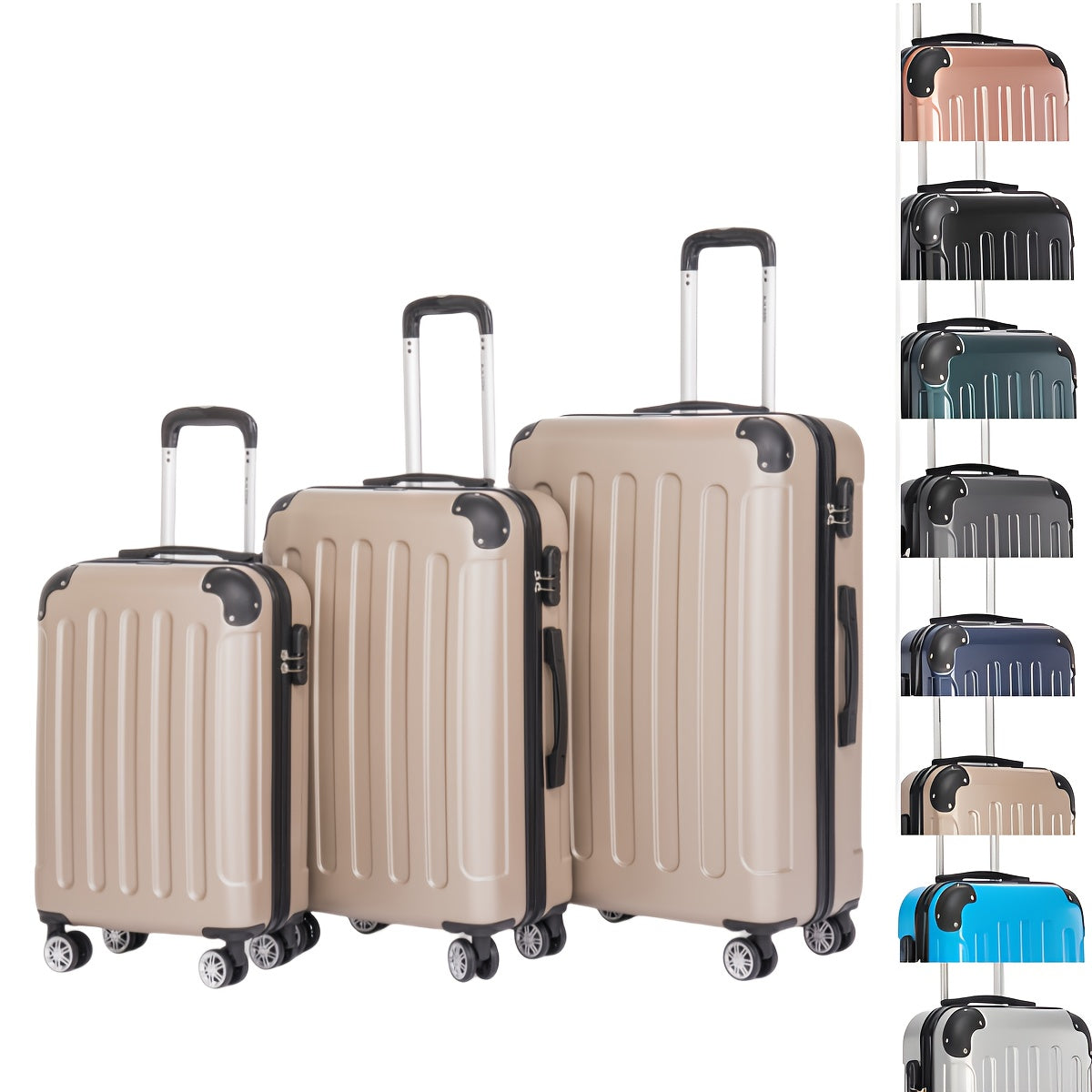 Valise, Rose doré pour camping et voyage – vue principale
