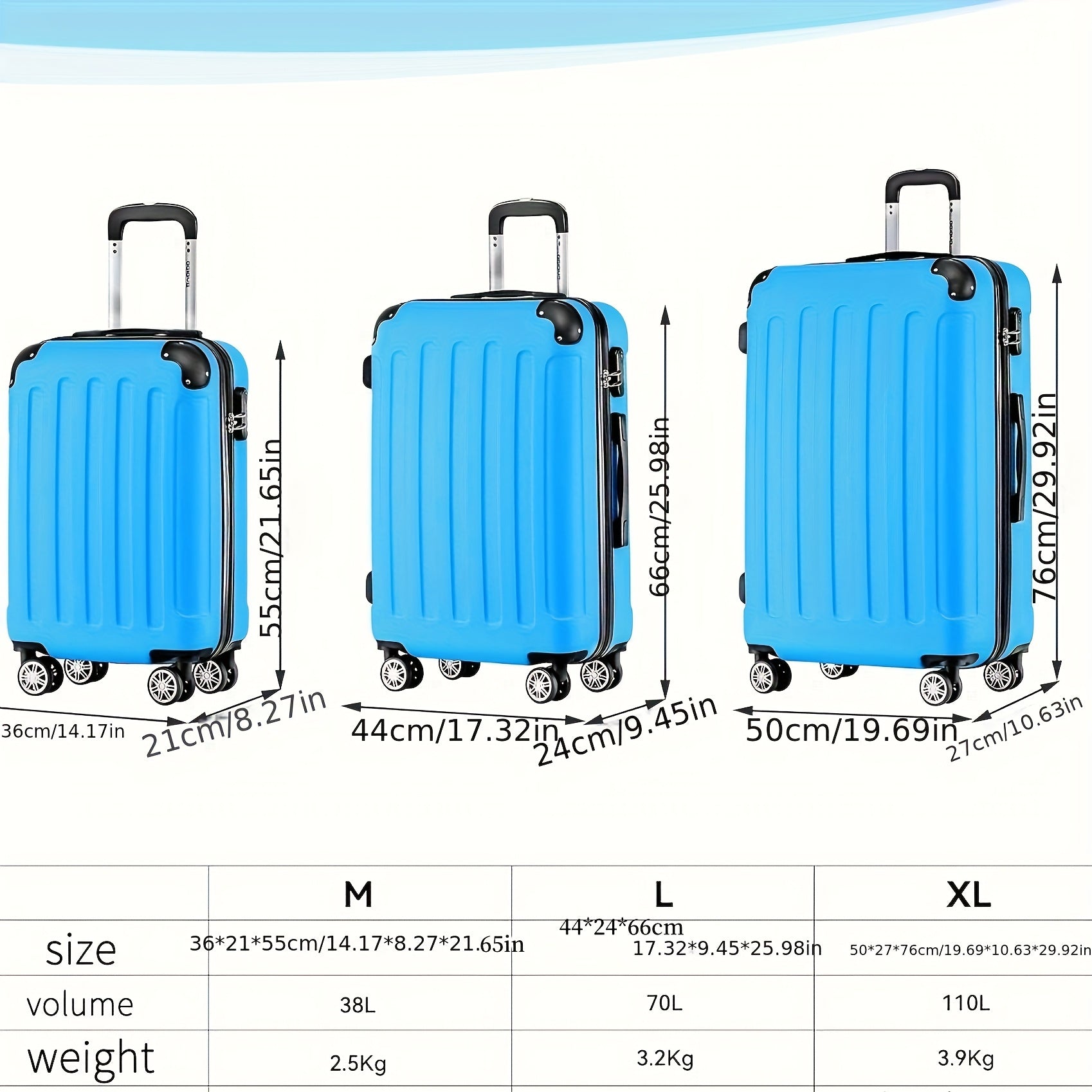 Valise, Rose doré pour camping et voyage – vue détaillée 11