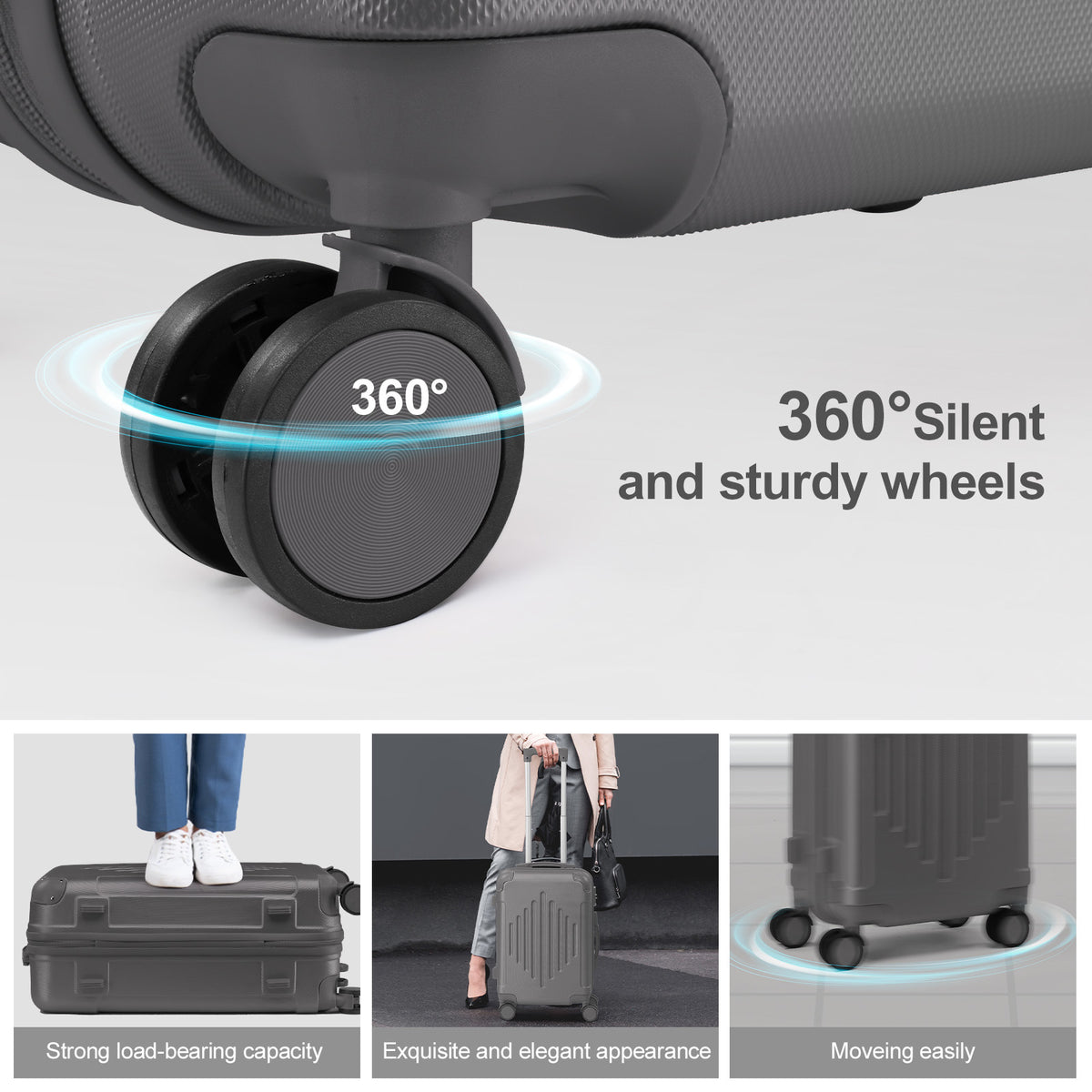 Valise, rotation 360° pour camping et voyage – vue détaillée 6
