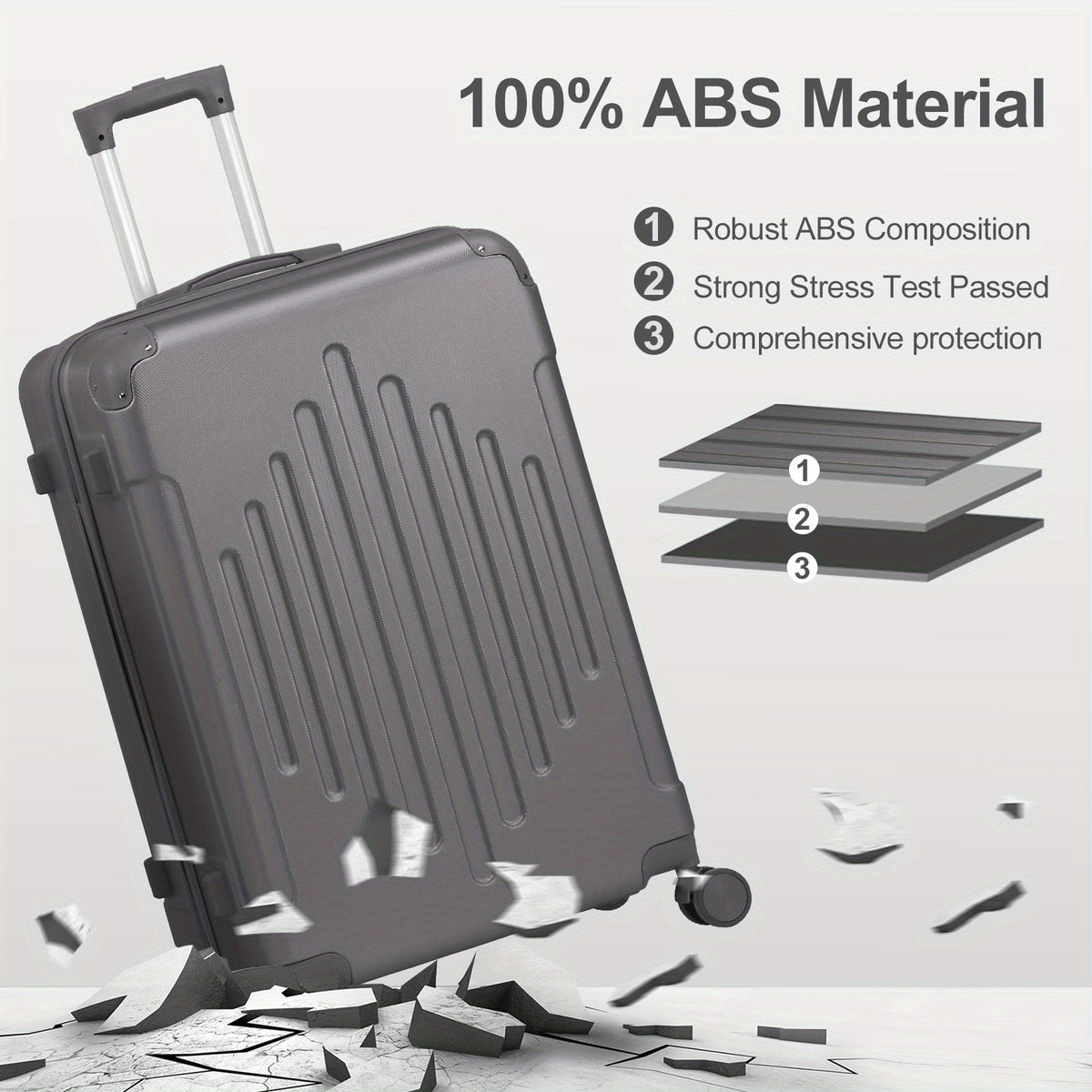 Valise, rotation 360° pour camping et voyage – vue détaillée 7