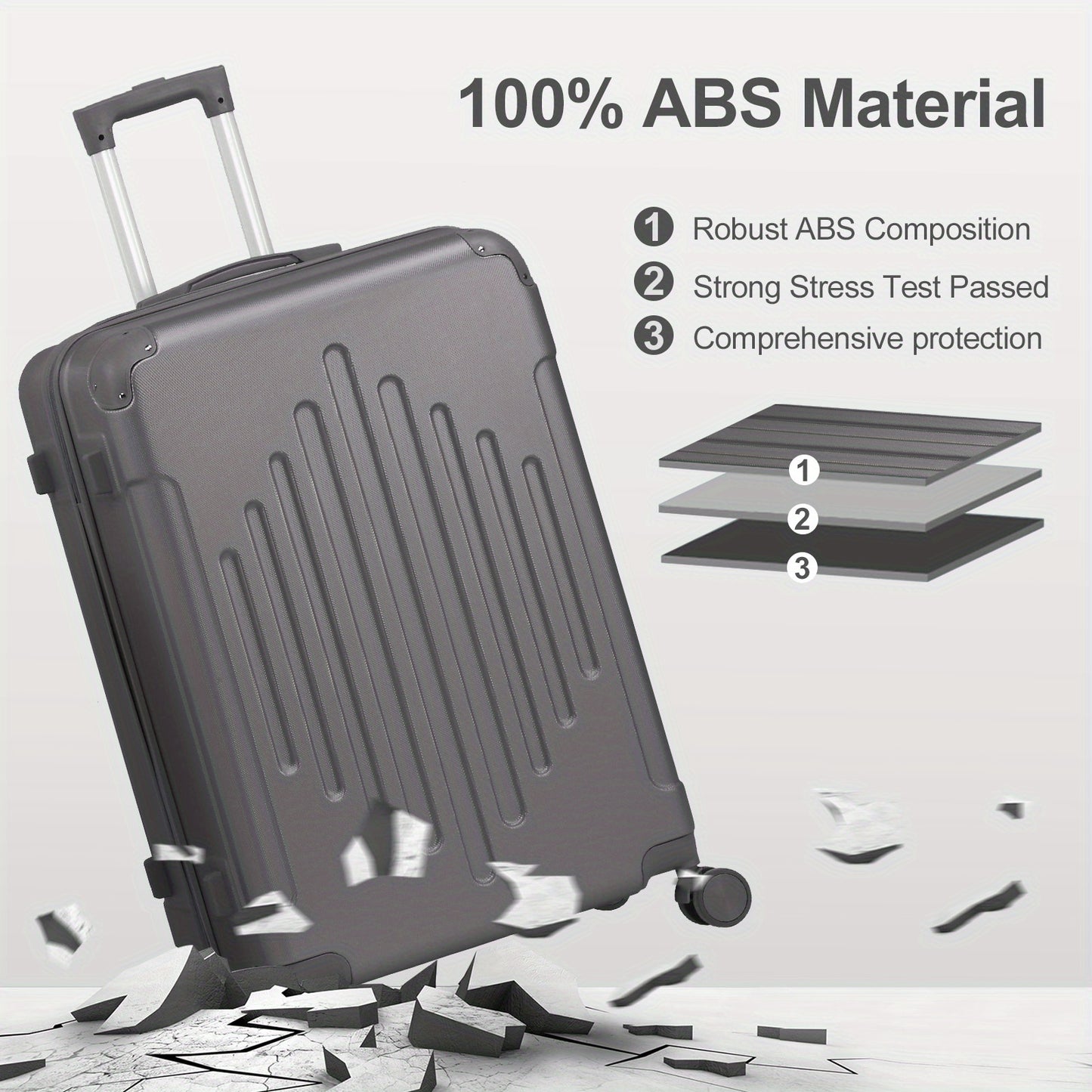 Valise, rotation 360° pour camping et voyage – vue détaillée 11