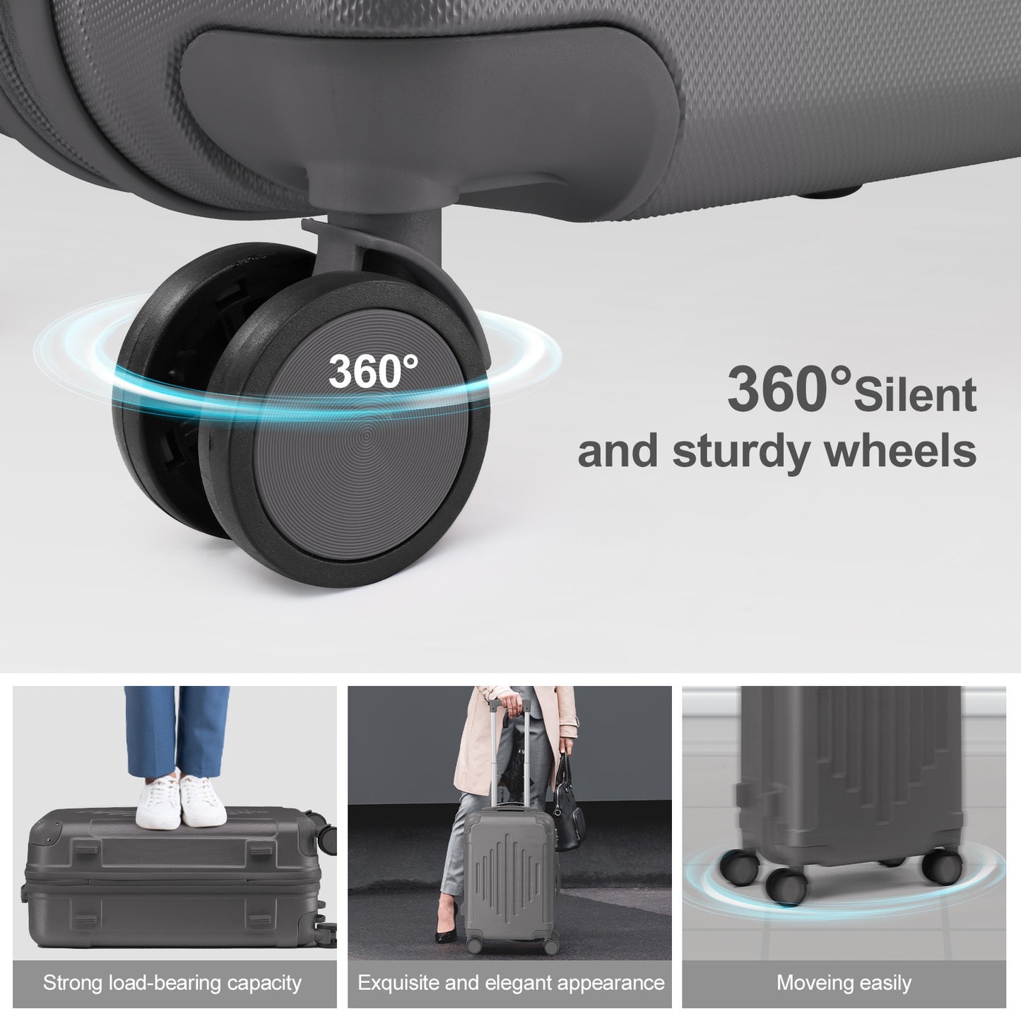 Valise, rotation 360° pour camping et voyage – vue détaillée 12