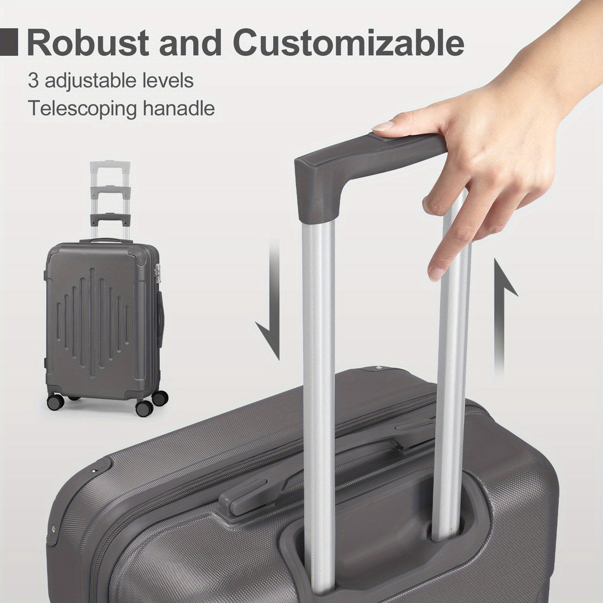 Valise, rotation 360° pour camping et voyage – vue détaillée 13