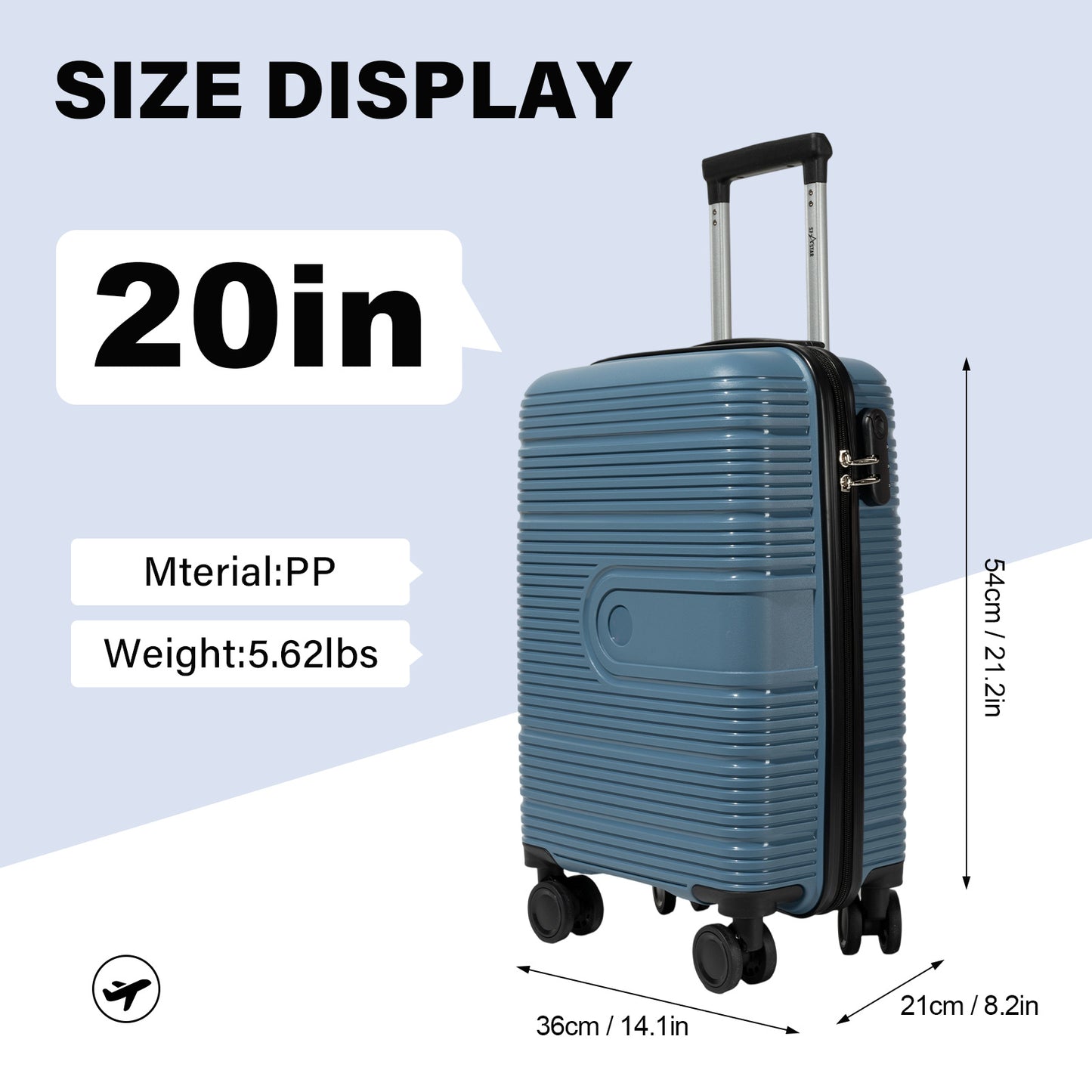Valise, rotation 360° pour voyage et camping – vue détaillée 16
