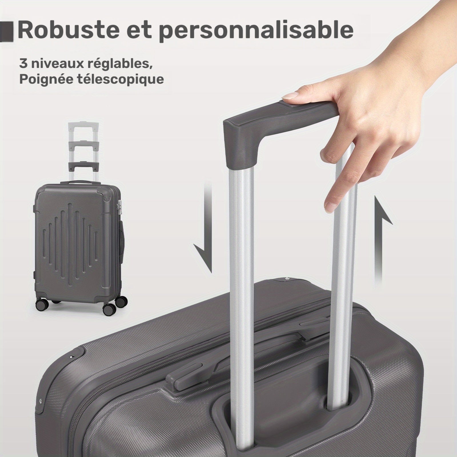 Valise, Vert foncé pour voyage et quotidien – vue détaillée 5