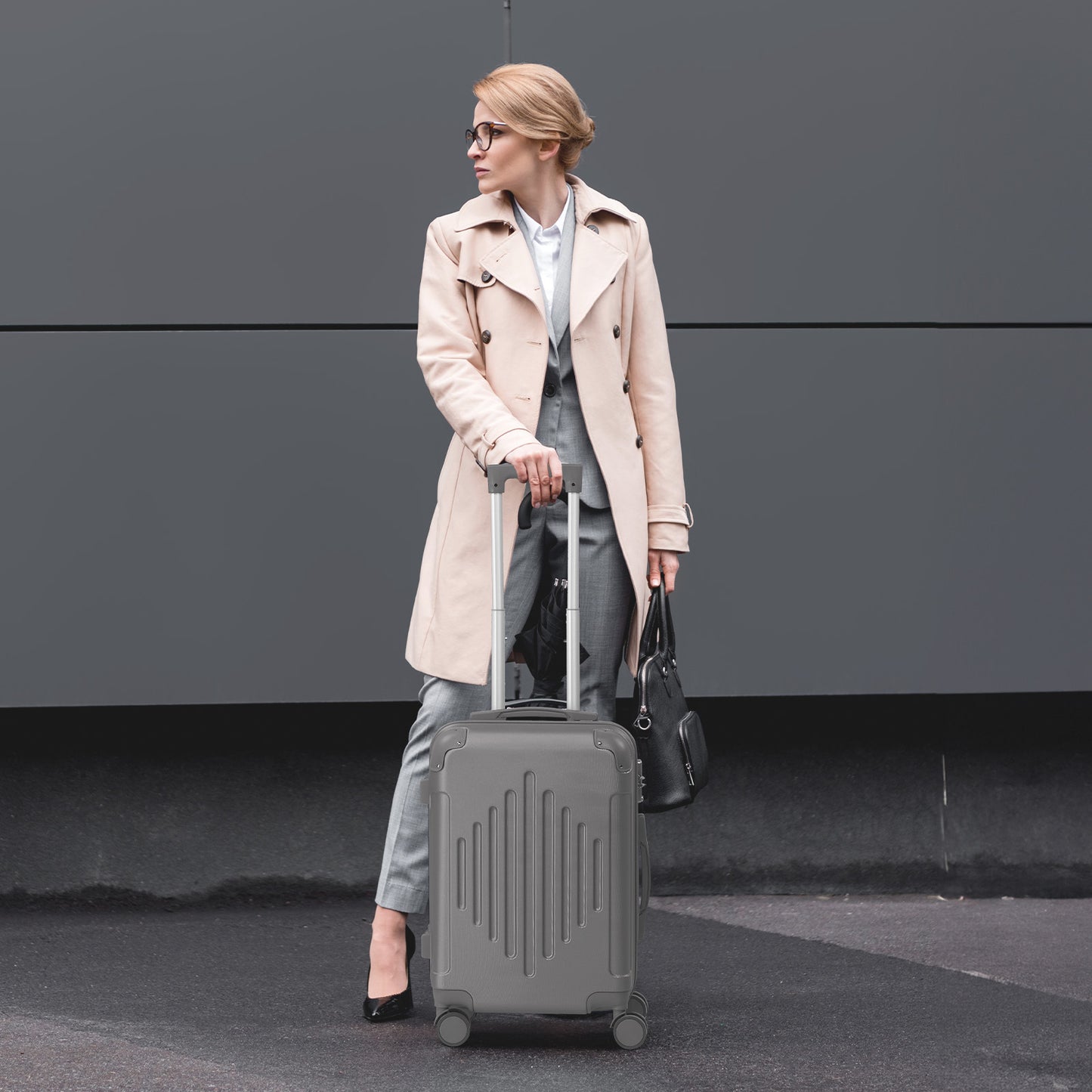 Valise, Vert foncé pour voyage et quotidien – vue détaillée 12
