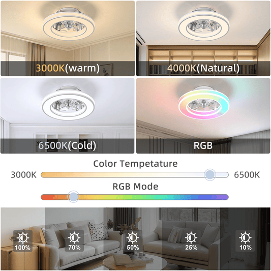 Ventilateur de plafond, 41,5 cm pour quotidien et maison – vue principale