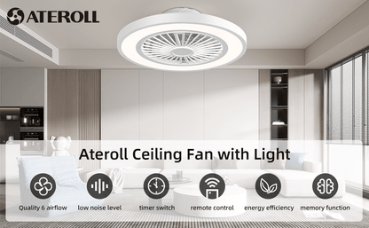 Ventilateur de Plafond ATEROLL, 55,8 cm pour chambre et literie – vue détaillée 14