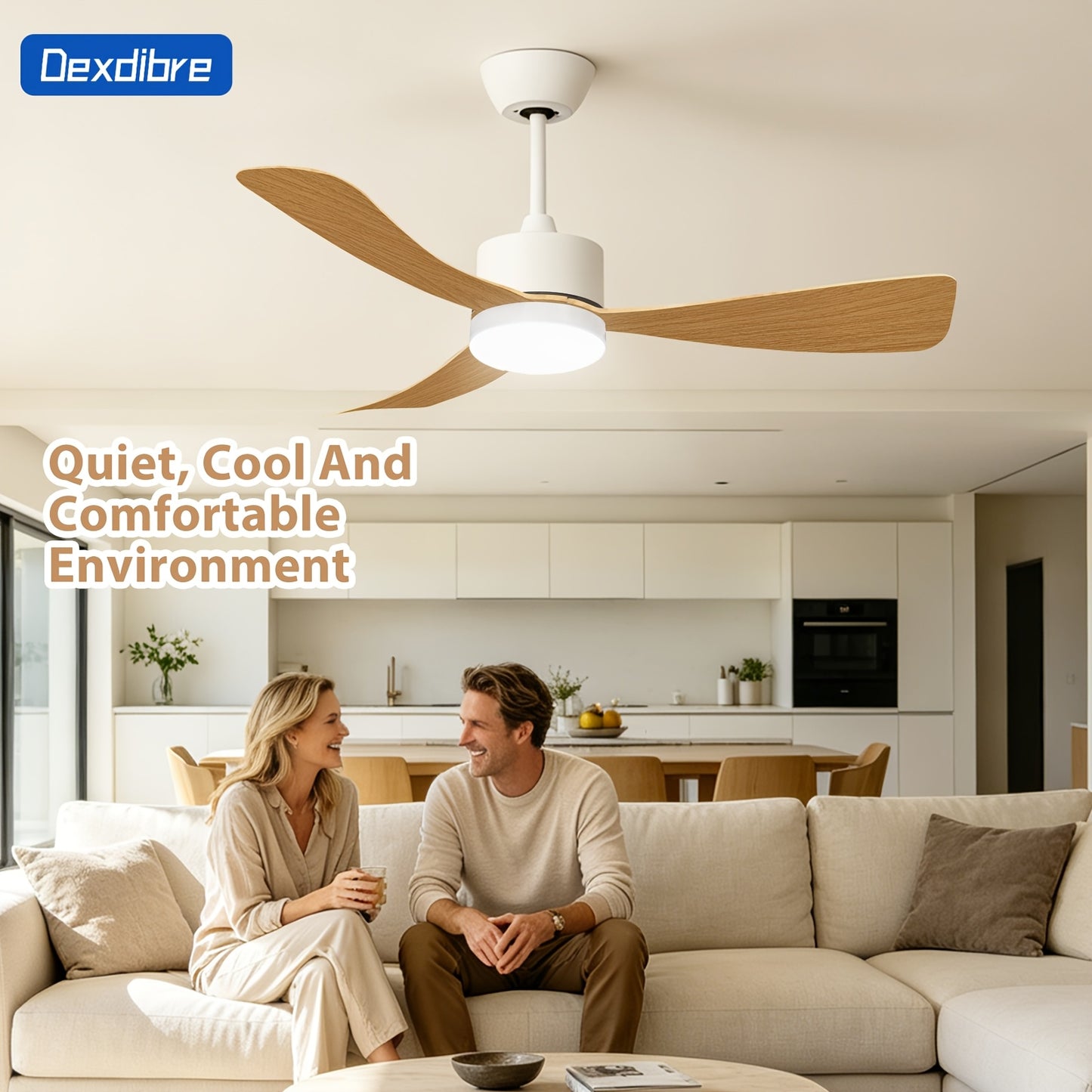 Ventilateur de plafond, coque rigide ABS pour quotidien et maison – vue détaillée 4