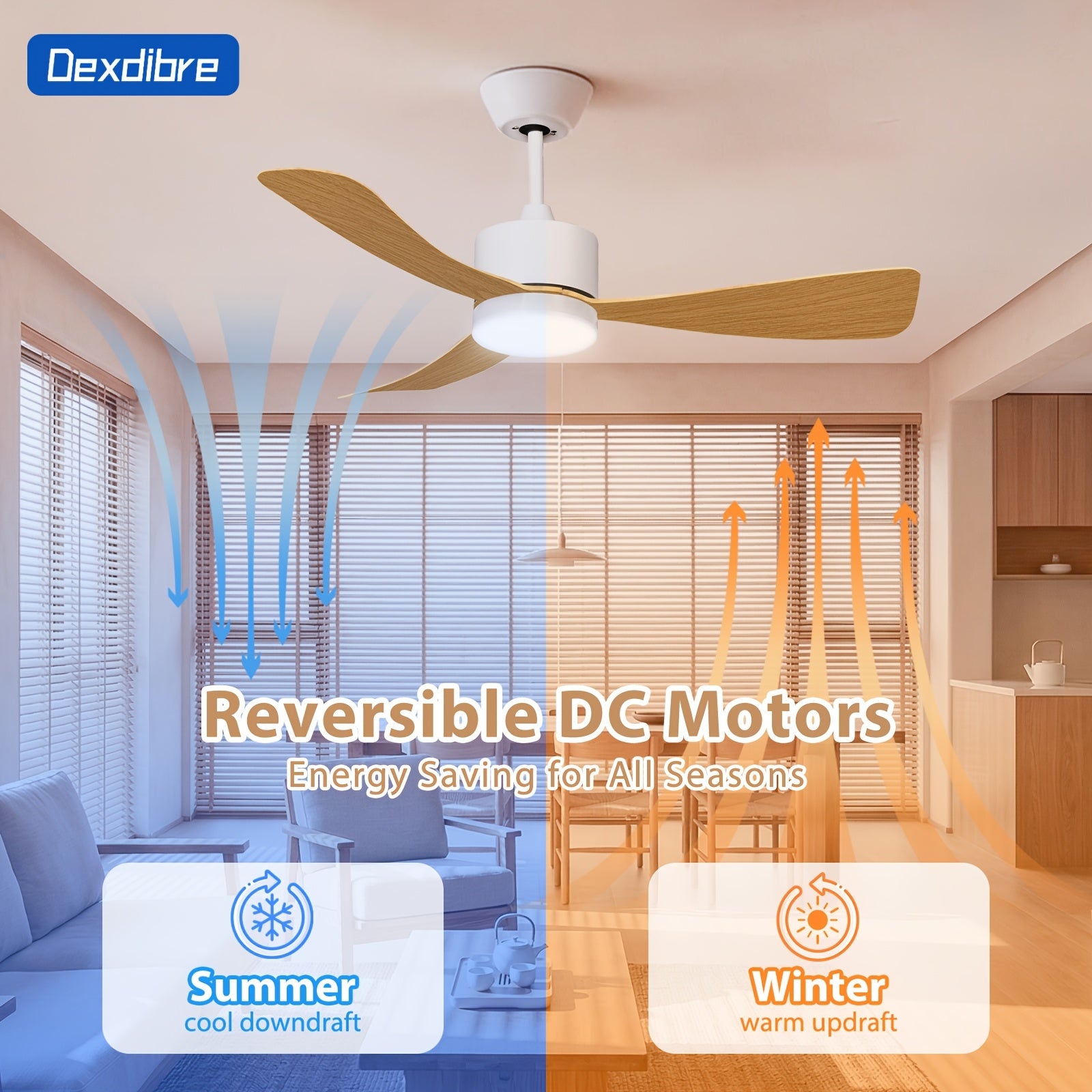 Ventilateur de plafond, coque rigide ABS pour quotidien et maison – vue détaillée 9