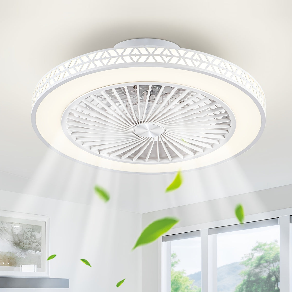 Ventilateur de Plafond, éclairage LED pour quotidien et maison – vue détaillée 10