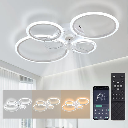 Ventilateur de Plafond Moderne Blanc, 100 cm pour cuisine et coin repas – vue détaillée 8